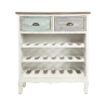 Puinen viinikaappi 21 pullolle, shabby chic - Cortez Myynti