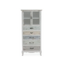 Shabby chic -vitriinikaappi, 2 lasiovea, 5 laatikkoa, Valencia Myynti