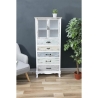 Shabby chic -vitriinikaappi, 2 lasiovea, 5 laatikkoa, Valencia Alennukset