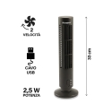 USB-torni- ja pöytätuuletin, 2-nopeuksinen, 2,5 W Deskfan Alennukset