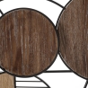 Puinen ja metallinen boho chic -seinäpaneeli 134x69 cm Woody Alennukset
