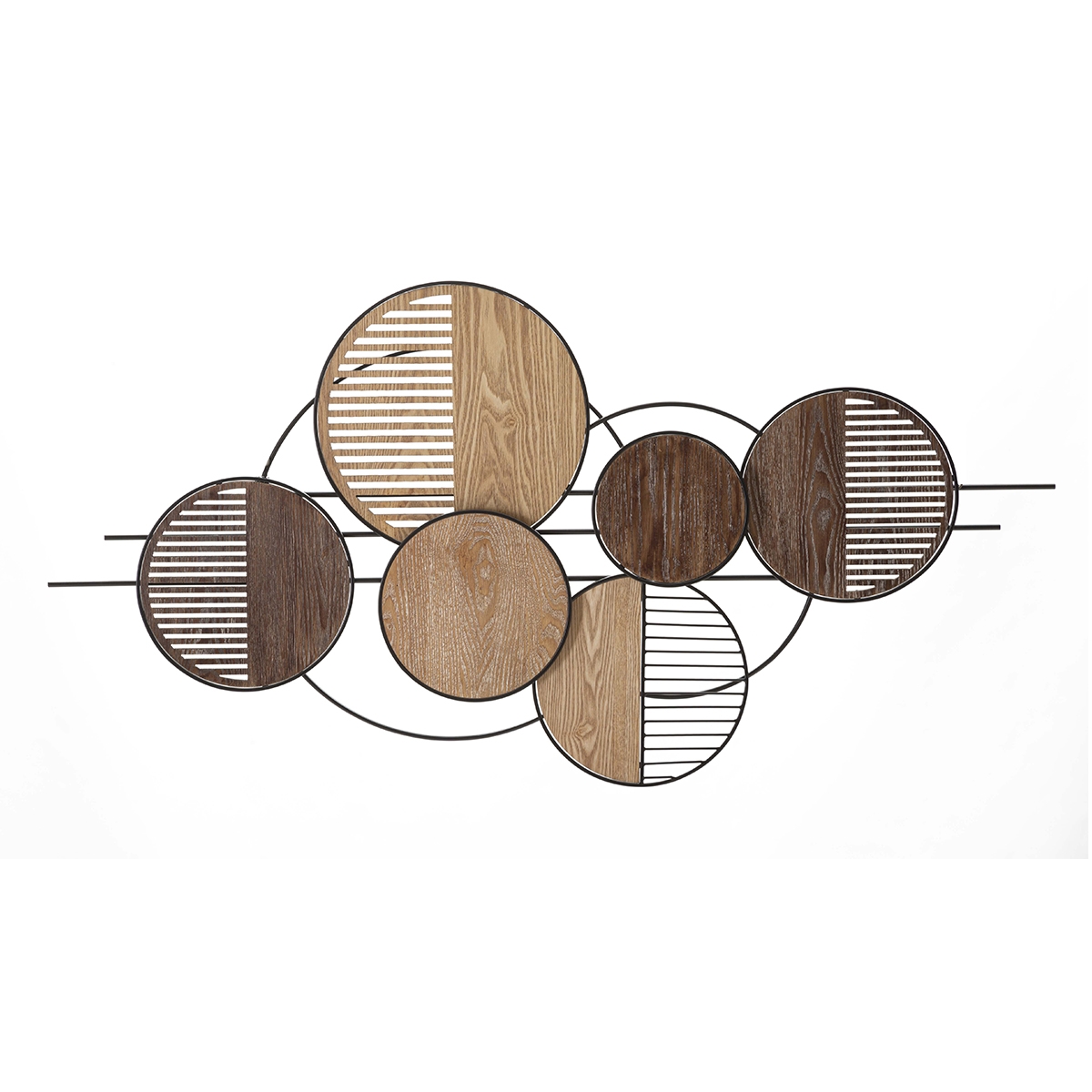 Puinen ja metallinen boho chic -seinäpaneeli 134x69 cm Woody Tarjous Puinen ja metallinen boho chic -seinäpaneeli 134x69 cm Woody Tarjous