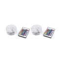 Virel LED-vesitiiviit kohdevalot, 2 kpl, kaukosäätimellä Ø 6,9x2,8 cm Tarjous