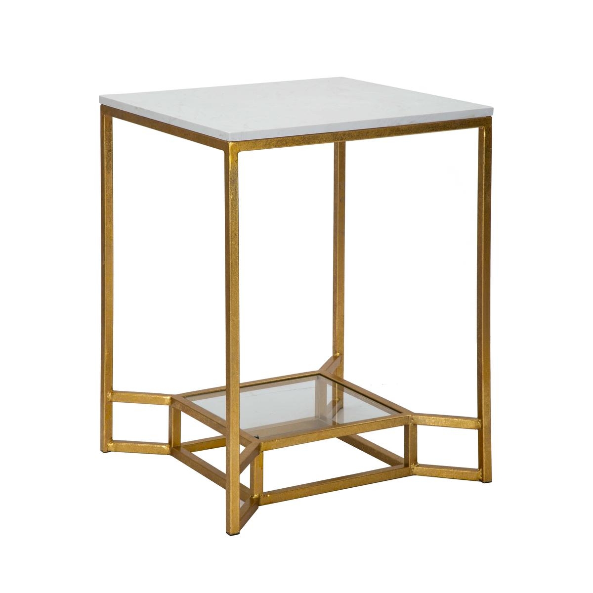 Kultainen metallinen marmoripintainen sohvapöytä 47x47x60 Double Marble Tarjous Kultainen metallinen marmoripintainen sohvapöytä 47x47x60 Double Marble Tarjous