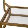 Kultainen metallinen marmoripintainen sohvapöytä 47x47x60 Double Marble Alennukset