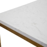 Kultainen metallinen marmoripintainen sohvapöytä 47x47x60 Double Marble Luettelo