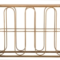 Metallinen boho chic -tyylinen konsolipöytä, rattan-kansi, Samui Alennukset