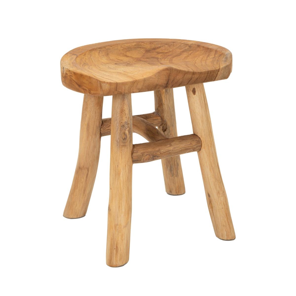 Käsintehty teak-puu jakkara, etninen rustiikkinen tyyli, Sel Tarjous Käsintehty teak-puu jakkara, etninen rustiikkinen tyyli, Sel Tarjous