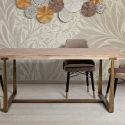 Teollinen ruokapöytä puuta ja metallia 90x180 cm Ankara Myynti