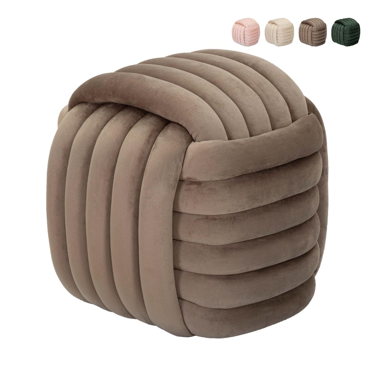 Moderni pehmeä samettijakkara Softy punottu design Alennukset