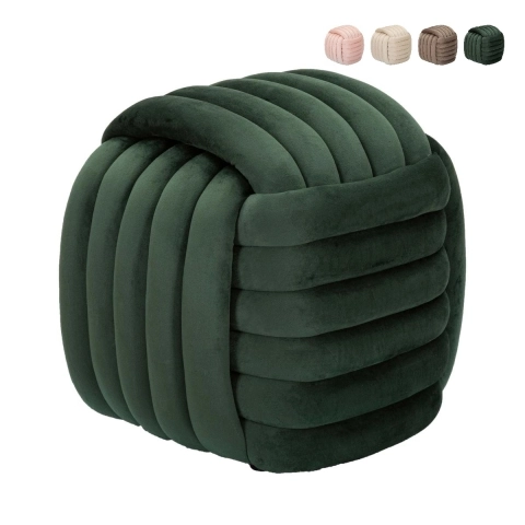 Moderni pehmeä samettijakkara Softy punottu design Tarjous