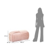 Moderni punottu samettinen penkkipuffi 90x45x45 cm Softy 