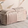 Moderni punottu samettinen penkkipuffi 90x45x45 cm Softy Alennusmyynnit