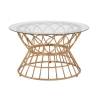 Panama Circle rattaninen pyöreä sohvapöytä, lasilla 75x44,5 cm Tarjous