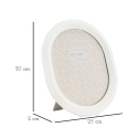Valkoinen soikea valokuvakehys, 20x25 cm, Ovally Luettelo
