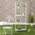 Scaffale 4 ripiani richiudibile in ferro 60,5x28xh.167cm bianco Ravun Myynti