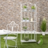 Scaffale 4 ripiani richiudibile in ferro 60,5x28xh.167cm bianco Ravun Myynti