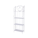 Scaffale 4 ripiani richiudibile in ferro 60,5x28xh.167cm bianco Ravun Tarjous