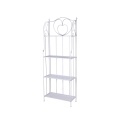 Scaffale 4 ripiani richiudibile in ferro 60,5x28xh.167cm bianco Ravun Tarjous