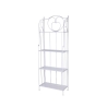 Scaffale 4 ripiani richiudibile in ferro 60,5x28xh.167cm bianco Ravun Tarjous