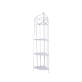 Angoliera 4 ripiani richiudibile in ferro 49x33xh.167cm bianco Alba Tarjous
