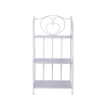 Scaffale 3 ripiani richiudibile in ferro 60,5x28xh.127cm bianco Karnel Tarjous