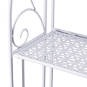 Scaffale 3 ripiani richiudibile in ferro 60,5x28xh.127cm bianco Karnel Varasto