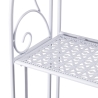 Scaffale 3 ripiani richiudibile in ferro 60,5x28xh.127cm bianco Karnel Varasto
