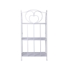 Scaffale 3 ripiani richiudibile in ferro 60,5x28xh.127cm bianco Karnel Alennukset