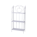 Scaffale 3 ripiani richiudibile in ferro 60,5x28xh.127cm bianco Karnel Tarjous