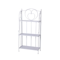 Scaffale 3 ripiani richiudibile in ferro 60,5x28xh.127cm bianco Karnel Tarjous