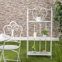 Scaffale 3 ripiani richiudibile in ferro 60,5x28xh.127cm bianco Karnel Myynti