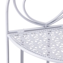 Angoliera 3 ripiani richiudibile in ferro 49x33xh.127cm bianco Veska Luettelo