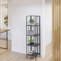 Scaffale da esterno slim 4 ripiani in ferro battuto richiudibile Nuvia Myynti