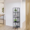 Scaffale da esterno slim 4 ripiani in ferro battuto richiudibile Nuvia Myynti