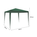 Gazebo 3x3 idrorepellente montaggio rapido con kit bianco Tropico Hinta