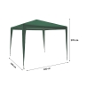 Gazebo 3x3 idrorepellente montaggio rapido con kit bianco Tropico Hinta