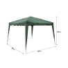 Gazebo estensibile verde 3x3 in alluminio richiudibile Rapido Hankinta