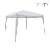Gazebo estensibile verde 3x3 in alluminio richiudibile Rapido Tarjous