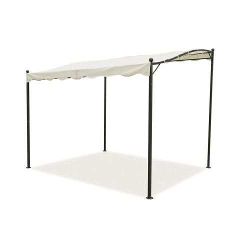 Gazebo a veranda idrorepellente 3x2,5m in ferro ecrù Sarnok Tarjous