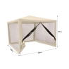 Gazebo idrorepellente con zanzariere 3x3m ferro ecrù Dakar Tarjous