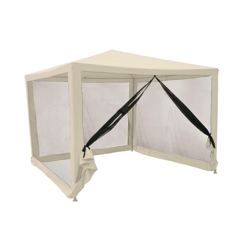Gazebo idrorepellente con zanzariere 3x3m ferro ecrù Dakar Tarjous