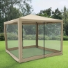 Gazebo idrorepellente con zanzariere 3x3m ferro ecrù Dakar Myynti