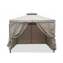 Gazebo idrorepellente 3x3m 4 tende laterali ferro tortora Tangeri Myynti