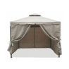 Gazebo idrorepellente 3x3m 4 tende laterali ferro tortora Tangeri Myynti