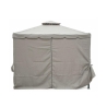 Gazebo idrorepellente 3x3m 4 tende laterali ferro tortora Tangeri Tarjous