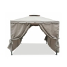 Gazebo idrorepellente 3x3m 4 tende laterali ferro tortora Tangeri Alennusmyynnit