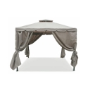 Gazebo idrorepellente 3x3m 4 tende laterali ferro tortora Tangeri Alennukset