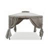 Gazebo idrorepellente 3x3m 4 tende laterali ferro tortora Tangeri Alennukset