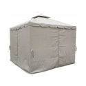 Gazebo idrorepellente 3x3m 4 tende laterali ferro tortora Tangeri Luettelo